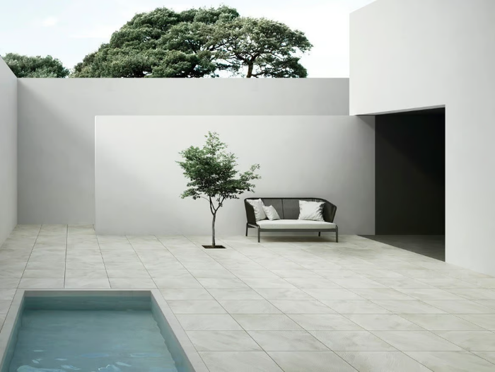 350F FROST - Indoor/outdoor porcelain stoneware wall/floor tiles with concrete effect with resin effect _ Fiandre Architectural Surfaces